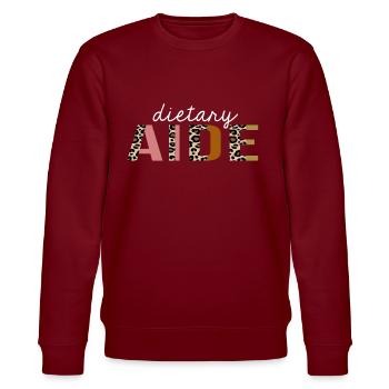 Diätassistent Leopardenprint lustiges Geschenk - Stanley/Stella Unisex Bio-Sweatshirt CHANGER  - Burgunderrot - Vorne - Nik (191cm) & Marisol (170cm)
