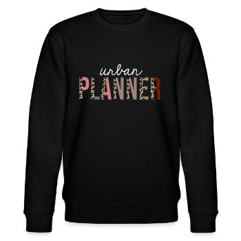 Stadtplaner Leopardenprint lustiges Geschenk - Stanley/Stella Unisex Bio-Sweatshirt CHANGER  - Schwarz - Vorne - Nik (191cm) & Marisol (170cm)