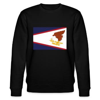 Official American Samoa Flag American Country - Stanley/Stella CHANGER Unisex Organic Sweatshirt - black - Front - Nik (191cm) & Marisol (170cm)
