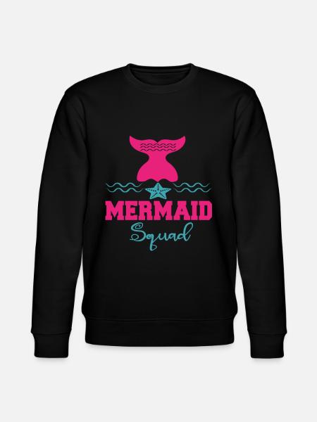 Mermaid Squad Mermaid Quotes - Stanley/Stella CHANGER Unisex Organic Sweatshirt - black