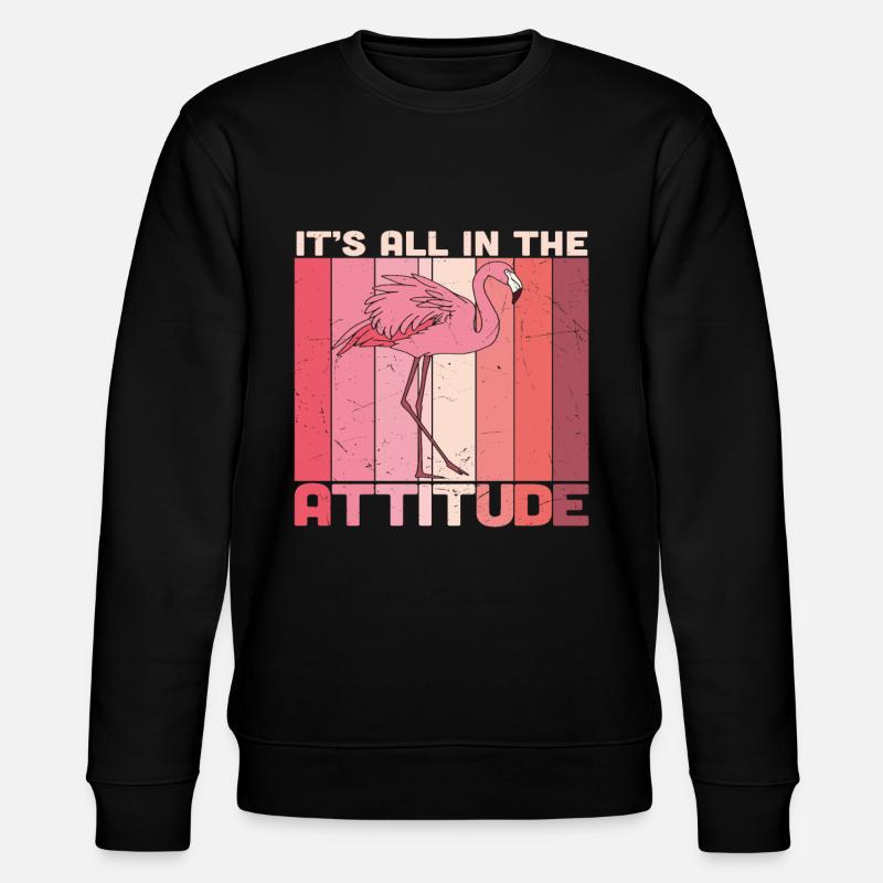 Tout est dans l’attitude Flamingo - Sweat bio CHANGER Stanley/Stella Unisexe - noir