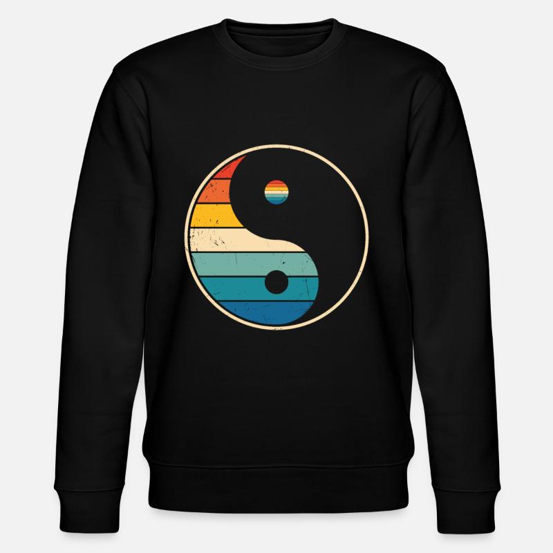Meditation Retro - Stanley/Stella Unisex Bio-Sweatshirt CHANGER  - Schwarz