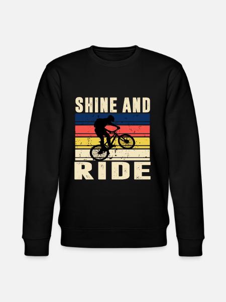Shine And Ride Cool Quotes - Stanley/Stella CHANGER Unisex Organic Sweatshirt - black