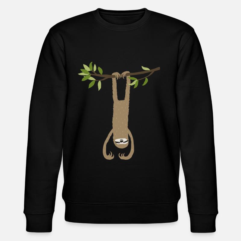 Faultier - Stanley/Stella Unisex Bio-Sweatshirt CHANGER  - Schwarz