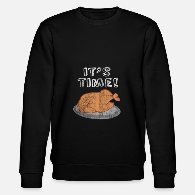 Thanksgiving Erntedankfest Truthahn Geschenk Fest - Stanley/Stella Unisex Bio-Sweatshirt CHANGER  - Schwarz