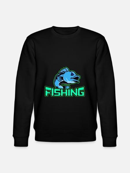 Fishing fish blue fish - Stanley/Stella CHANGER Unisex Organic Sweatshirt - black