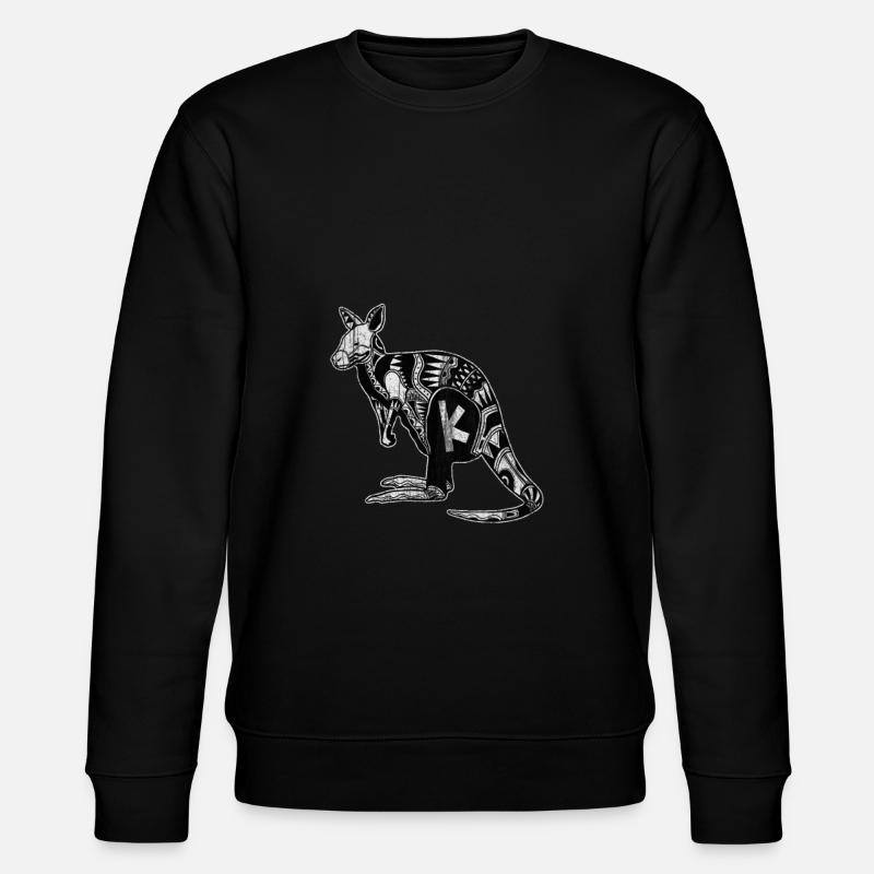 Känguru Australien - Stanley/Stella Unisex Bio-Sweatshirt CHANGER  - Schwarz