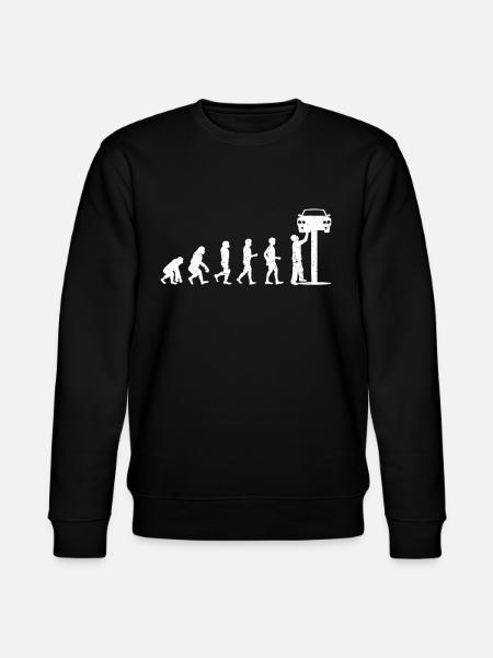 Evolution Auto Schrauber Automechaniker Geschenk - Stanley/Stella Unisex Bio-Sweatshirt CHANGER - Schwarz