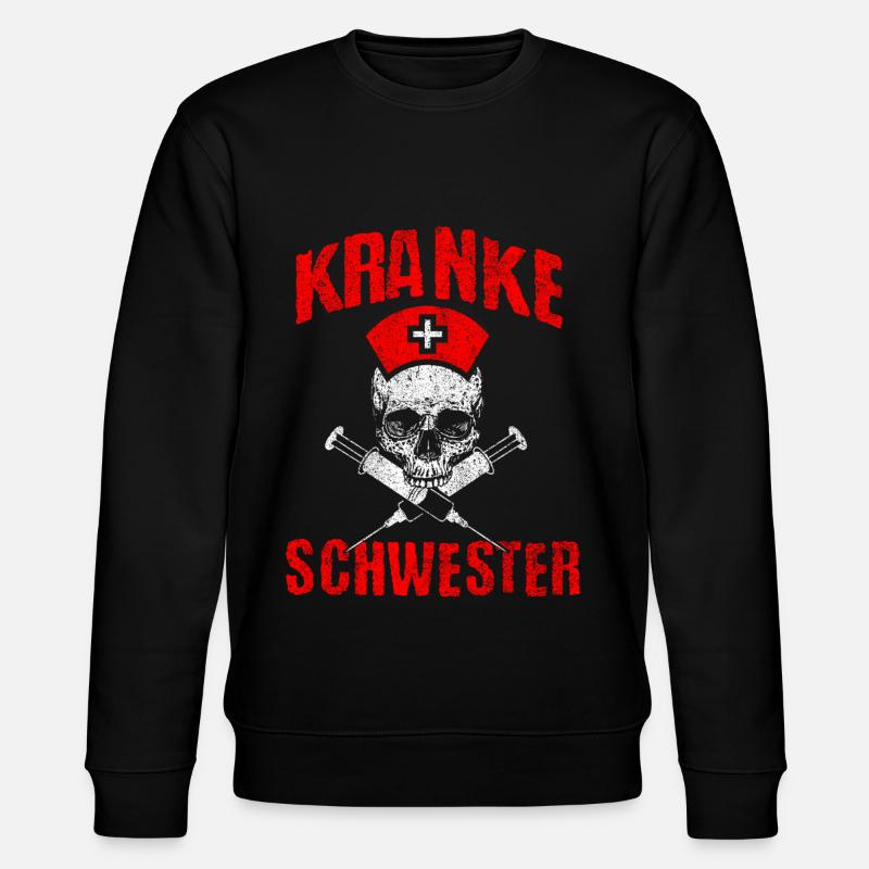 Krankenschwester Kranke Schwester Spritze Geschenk - Stanley/Stella Unisex Bio-Sweatshirt CHANGER  - Schwarz