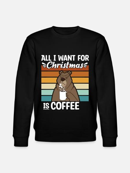 Bear funny saying Christmas - Stanley/Stella CHANGER Unisex Organic Sweatshirt - black