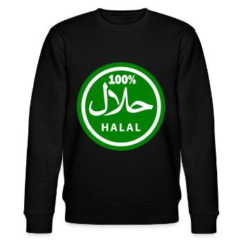 Halal حلال - Stanley/Stella Unisex Bio-Sweatshirt CHANGER  - Schwarz - Vorne - Nik (191cm) & Marisol (170cm)