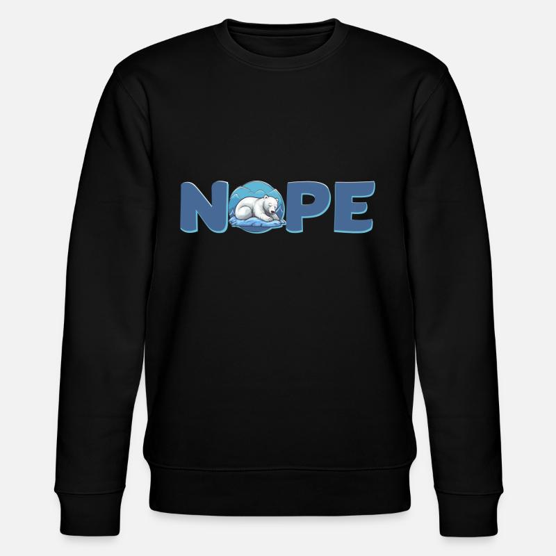 Nein, Eisbär - Stanley/Stella Unisex Bio-Sweatshirt CHANGER  - Schwarz