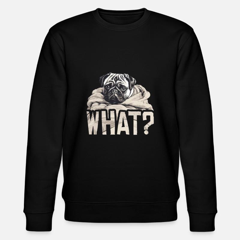 Which pug? - Stanley/Stella CHANGER Unisex Organic Sweatshirt - black