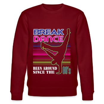 Breakdance - Stanley/Stella Unisex Bio-Sweatshirt CHANGER  - Burgunderrot - Vorne - Nik (191cm) & Marisol (170cm)