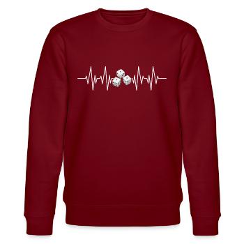 Cube Heartbeat Dice Shock Heartline - Sweat bio CHANGER Stanley/Stella Unisexe - bordeaux - Devant - Nik (191cm) & Marisol (170cm)