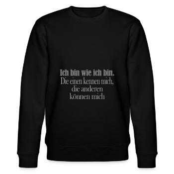 Spruch Deutsch Leute Geschenk - Stanley/Stella Unisex Bio-Sweatshirt CHANGER  - Schwarz - Vorne - Nik (191cm) & Marisol (170cm)