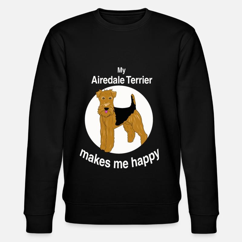Airedale Terrier Hund Spruch Geschenkidee - Stanley/Stella Unisex Bio-Sweatshirt CHANGER - Schwarz