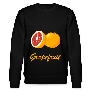 Grapefruit Zitrusfrüchte gesund Saft Geschenkidee - Stanley/Stella Unisex Bio-Sweatshirt CHANGER  - Schwarz - Vorne - Nik (191cm) & Marisol (170cm)