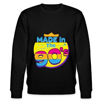 Cadeau arc en ciel anniversaire vintage des années 90 - Sweat bio CHANGER Stanley/Stella Unisexe - noir - Devant - Nik (191cm) & Marisol (170cm)