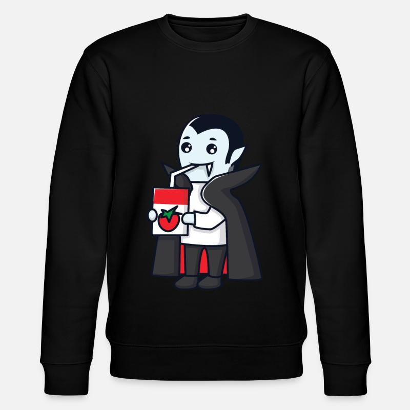 Vampire drinks tomato juice - Stanley/Stella CHANGER Unisex Organic Sweatshirt - black
