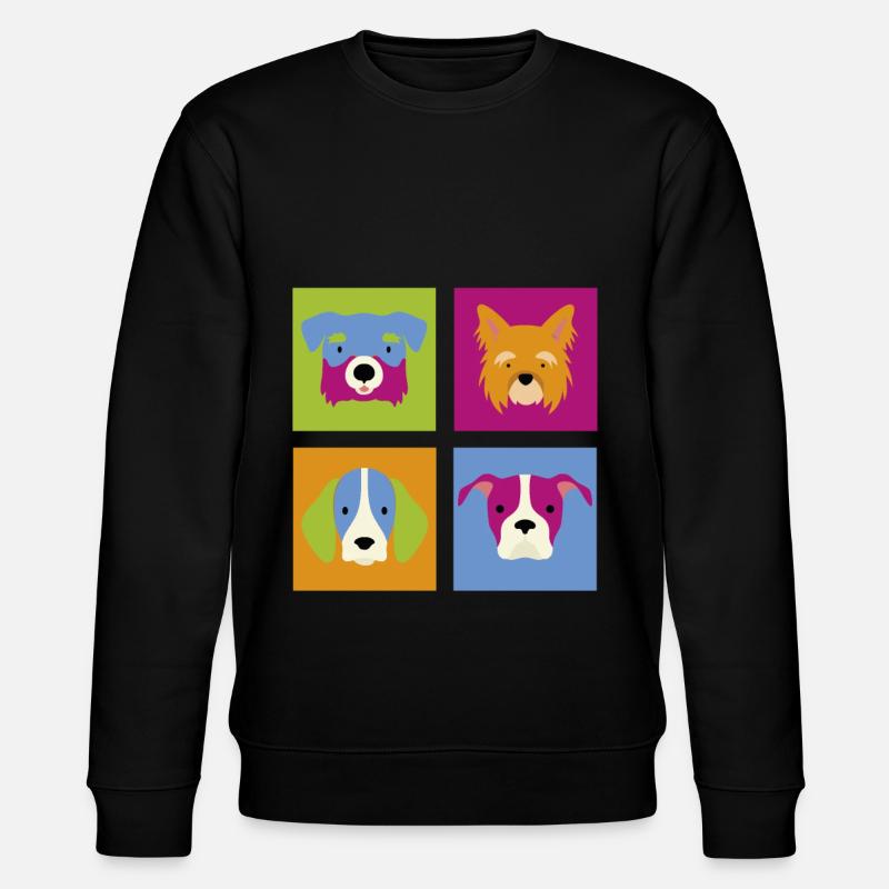 Hund und Hunde - Stanley/Stella Unisex Bio-Sweatshirt CHANGER  - Schwarz
