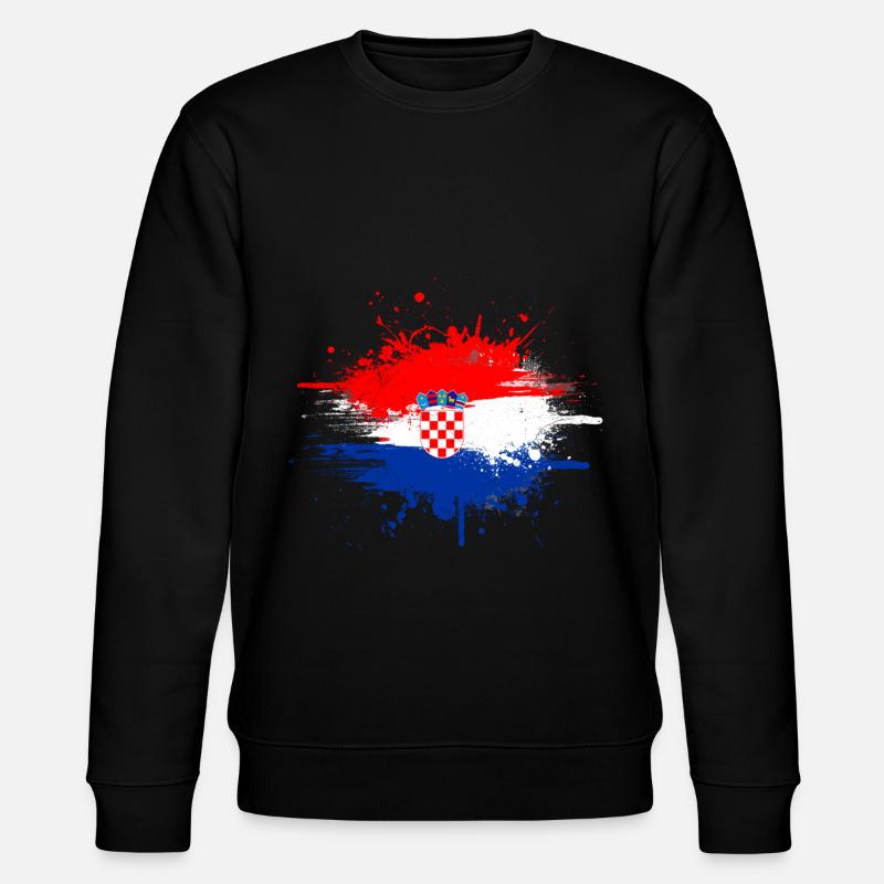 Kroatien - Stanley/Stella Unisex Bio-Sweatshirt CHANGER  - Schwarz