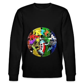 Graffitis - Graffitti - Sweat bio CHANGER Stanley/Stella Unisexe - noir - Devant - Nik (191cm) & Marisol (170cm)