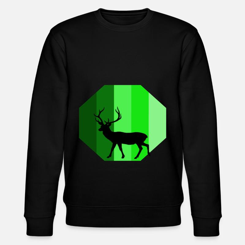 deer - Stanley/Stella CHANGER Unisex Organic Sweatshirt - black