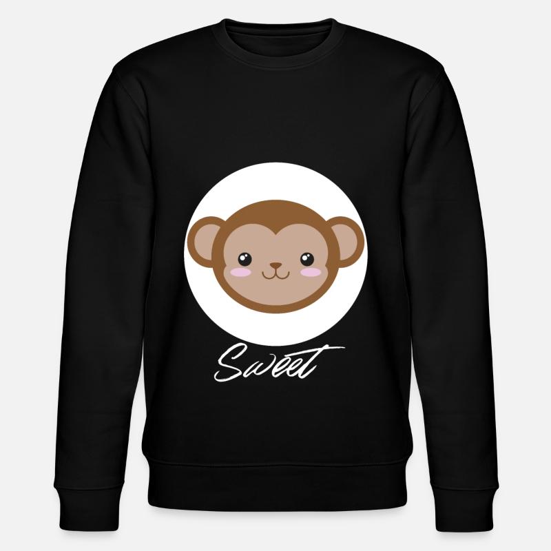 monkey - Stanley/Stella CHANGER Unisex Organic Sweatshirt - black