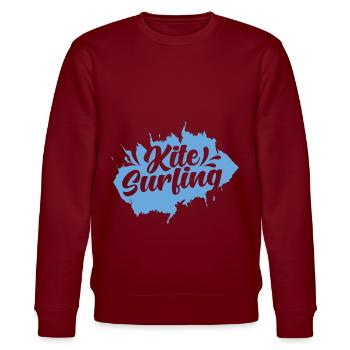 Kite surfen - Stanley/Stella Unisex Bio-Sweatshirt CHANGER  - Burgunderrot - Vorne - Nik (191cm) & Marisol (170cm)