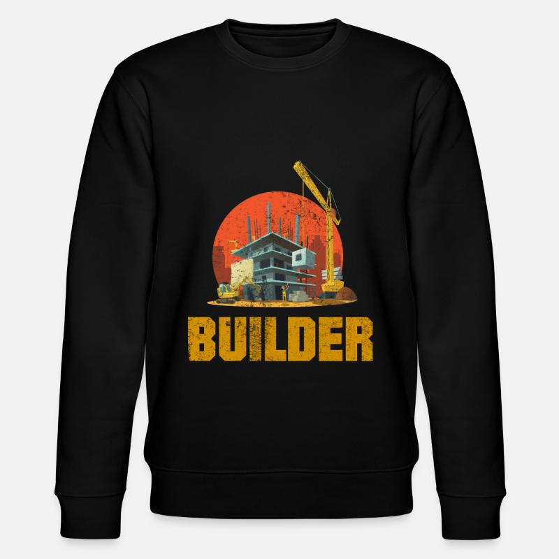 Bauarbeiter - Stanley/Stella Unisex Bio-Sweatshirt CHANGER  - Schwarz