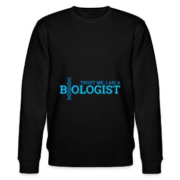 Biologie Biologe - Stanley/Stella Unisex Bio-Sweatshirt CHANGER  - Schwarz - Vorne - Nik (191cm) & Marisol (170cm)