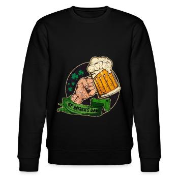 St. Patrick's Day - Stanley/Stella CHANGER Unisex Organic Sweatshirt - black - Front - Nik (191cm) & Marisol (170cm)