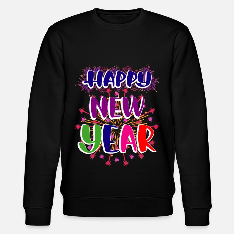 Neujahr Happy New year - Stanley/Stella Unisex Bio-Sweatshirt CHANGER  - Schwarz