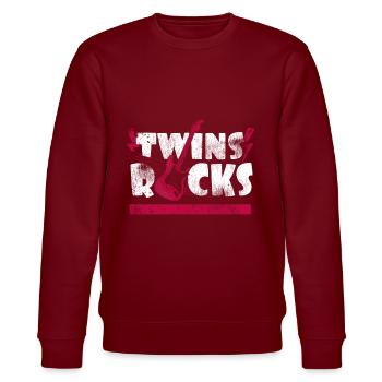 Twins - Stanley/Stella CHANGER Unisex Organic Sweatshirt - burgundy - Front - Nik (191cm) & Marisol (170cm)