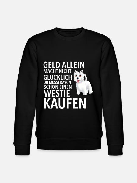 Westie Glücklich - Westie - Stanley/Stella Unisex Bio-Sweatshirt CHANGER - Schwarz