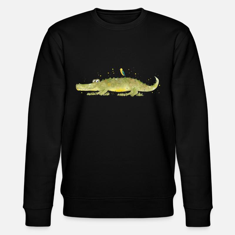 Krokodil Croco - Stanley/Stella Unisex Bio-Sweatshirt CHANGER - Schwarz