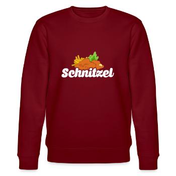 Schnitzel Geschenk essen lecker paniert - Stanley/Stella Unisex Bio-Sweatshirt CHANGER  - Burgunderrot - Vorne - Nik (191cm) & Marisol (170cm)