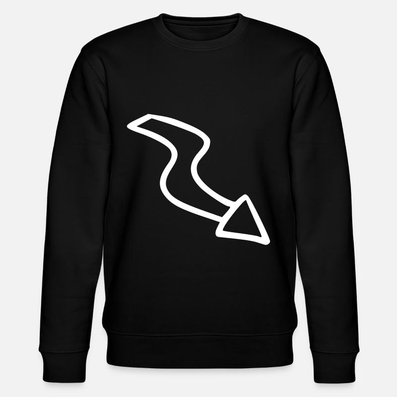 Flèche dessin esquisse blanc - Sweat bio CHANGER Stanley/Stella Unisexe - noir