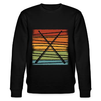 percussion - Stanley/Stella CHANGER Unisex Organic Sweatshirt - black - Front - Nik (191cm) & Marisol (170cm)