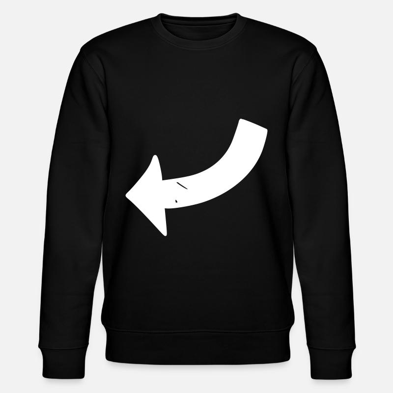 Flèche dessin esquisse blanc - Sweat bio CHANGER Stanley/Stella Unisexe - noir