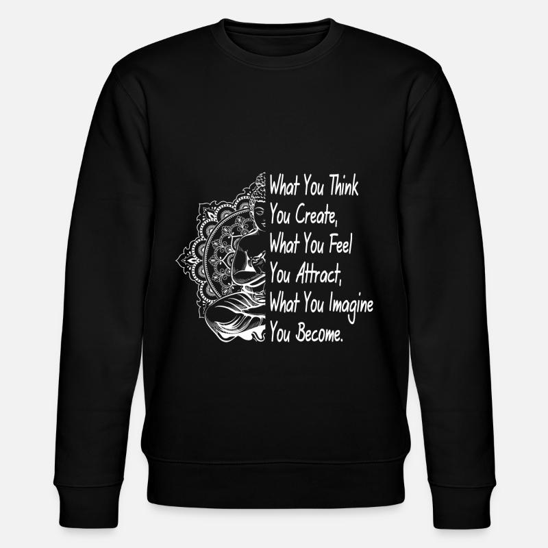 Namaste - Buddha - Stanley/Stella Unisex Bio-Sweatshirt CHANGER  - Schwarz