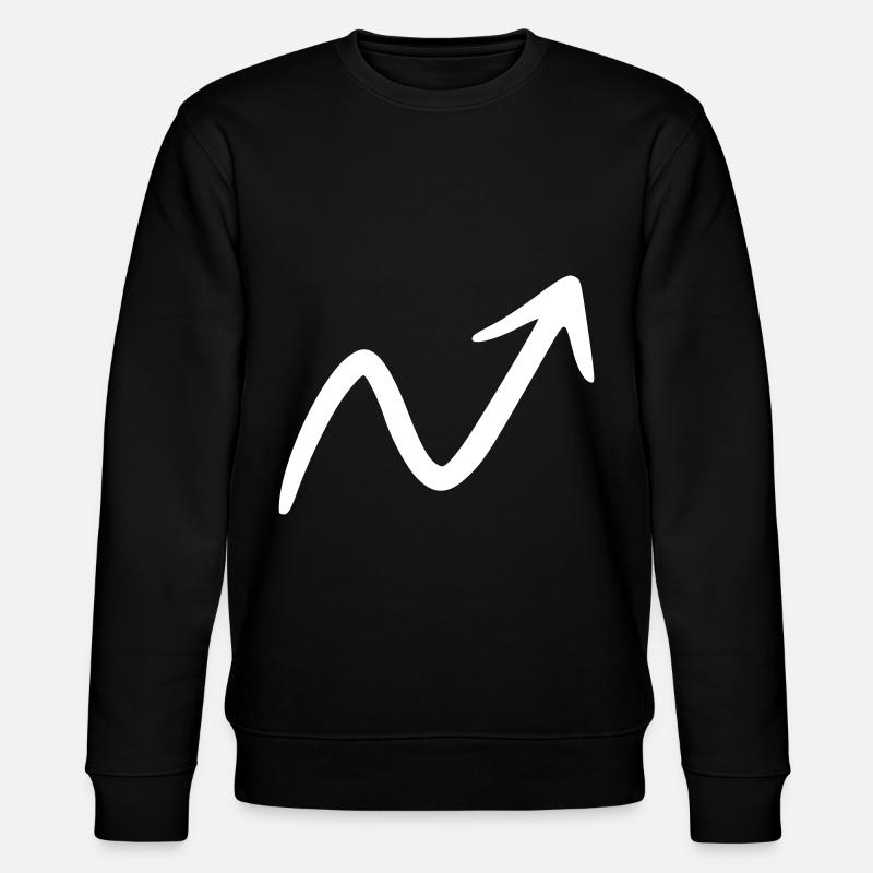 Flèche dessin esquisse blanc - Sweat bio CHANGER Stanley/Stella Unisexe - noir