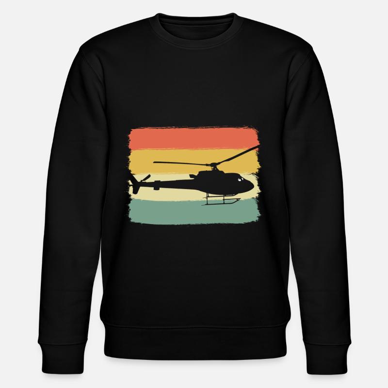 Hubschrauberluftfahrt Hubschrauber Pilot - Stanley/Stella Unisex Bio-Sweatshirt CHANGER  - Schwarz