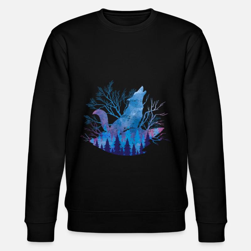 Wolf - Stanley/Stella Unisex Bio-Sweatshirt CHANGER  - Schwarz