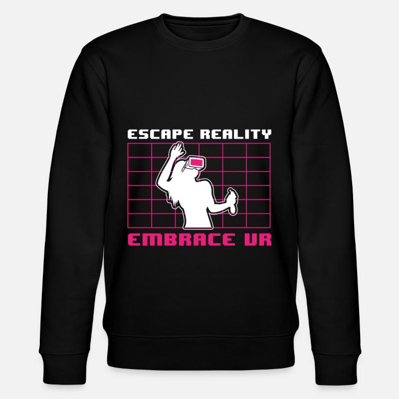 VR Brille Virtual Reality Gaming - Stanley/Stella Unisex Bio-Sweatshirt CHANGER  - Schwarz