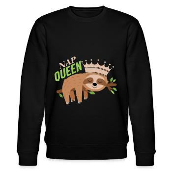 Nap Queen - Stanley/Stella CHANGER Unisex Organic Sweatshirt - black - Front - Nik (191cm) & Marisol (170cm)