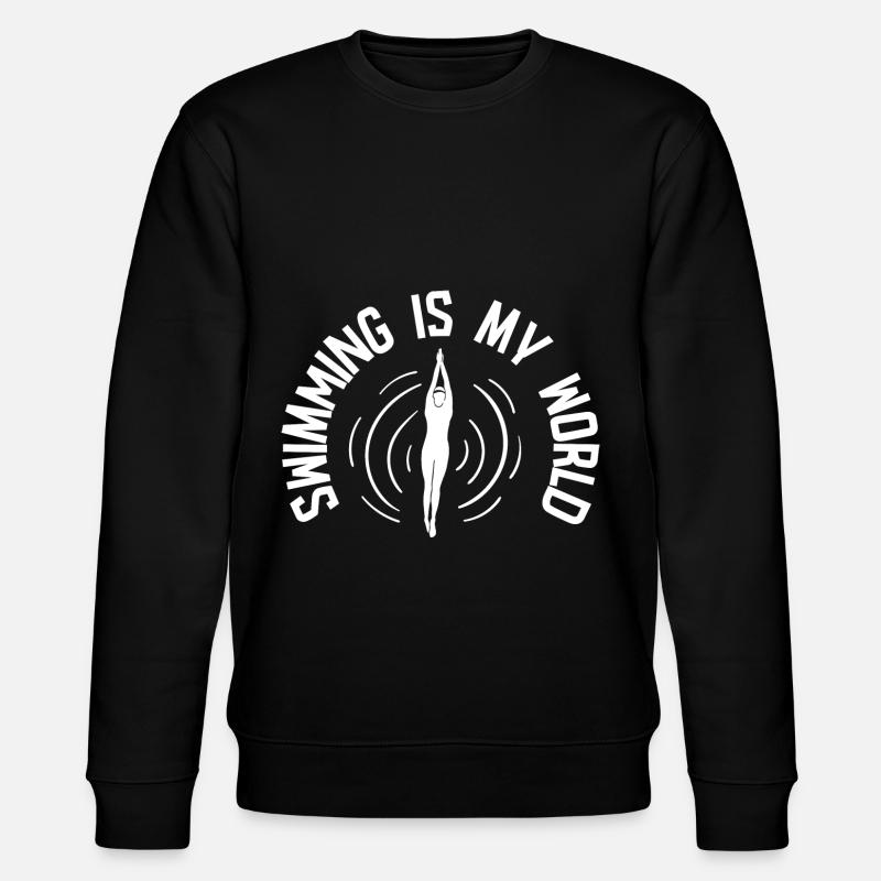 Schwimmer Schwimmen 50 Meter Bahn - Stanley/Stella Unisex Bio-Sweatshirt CHANGER  - Schwarz