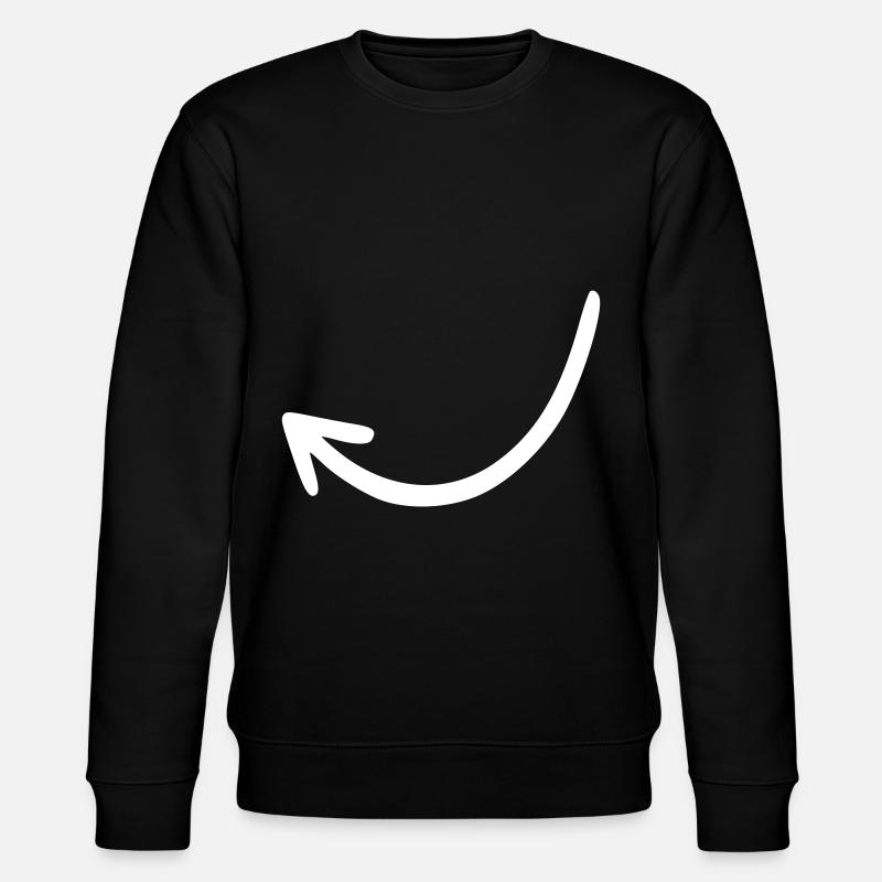 Flèche dessin esquisse blanc - Sweat bio CHANGER Stanley/Stella Unisexe - noir