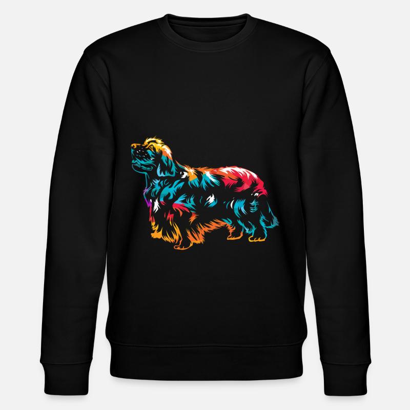 Clumber Spaniel - Stanley/Stella Unisex Bio-Sweatshirt CHANGER  - Schwarz